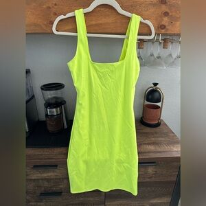 Good American Bright Yellow Sleeveless Dress